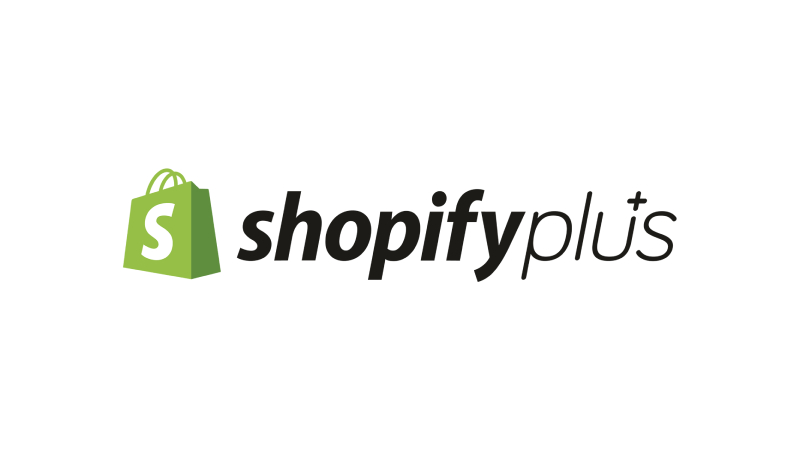 A logo of the Shopify Plus