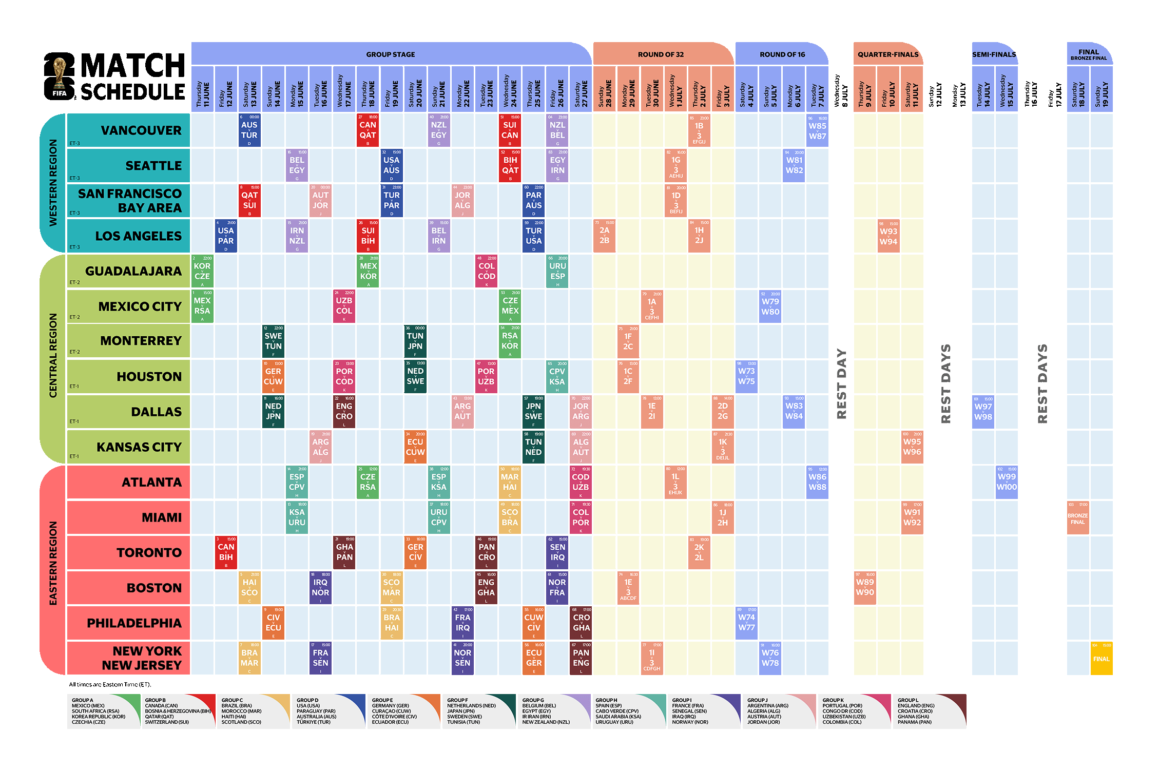 FIFA World Cup 2026 match schedule