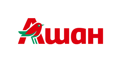 Логотип супермаркету "Ашан"